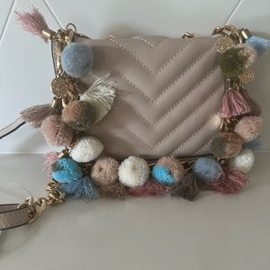 Aldo pom pom handbag